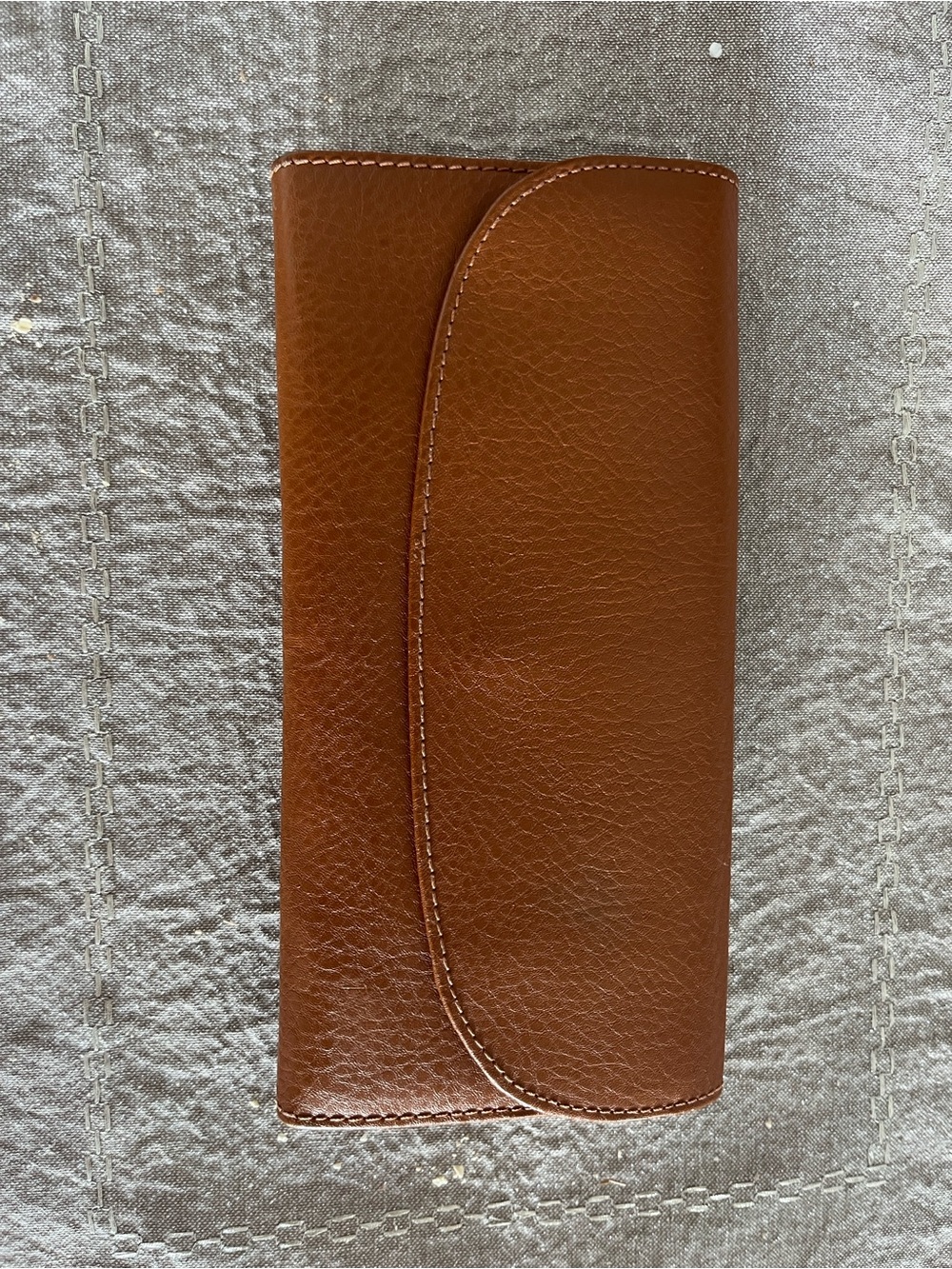 Mark & Graham Envelope Wallet in classic cognac brown leather